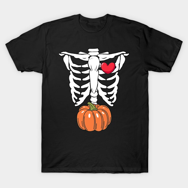 Expecting Pumpkin Halloween Pregnancy Announcement T-Shirt by TheBestHumorApparel